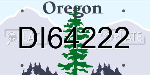 DI64222 Oregon License Plate