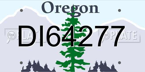 DI64277 Oregon License Plate