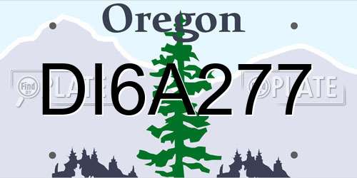 DI6A277 Oregon License Plate