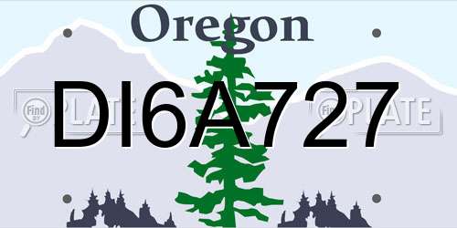 DI6A727 Oregon License Plate