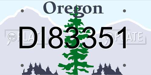 DI83351 Oregon License Plate