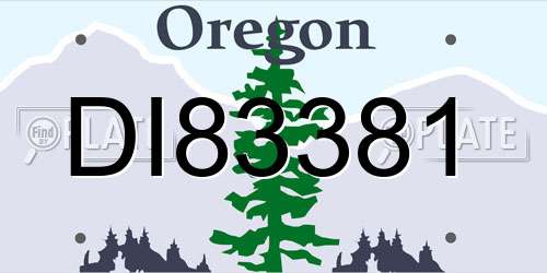 DI83381 Oregon License Plate