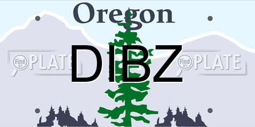 DIBZ Oregon License Plate