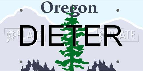 DIETER Oregon License Plate