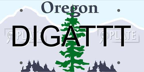 DIGATTT Oregon License Plate
