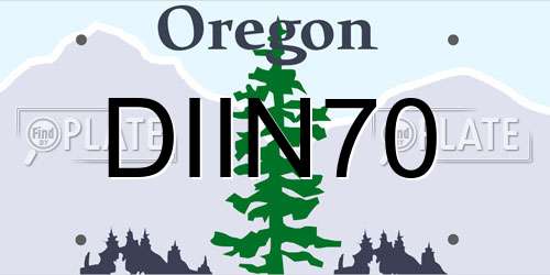 DIIN70 Oregon License Plate