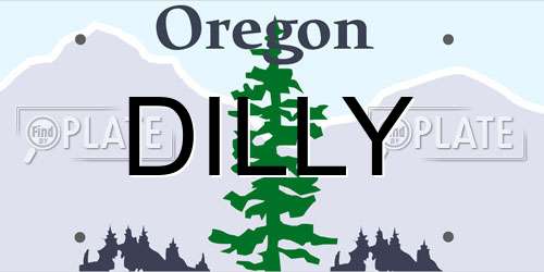 DILLY Oregon License Plate