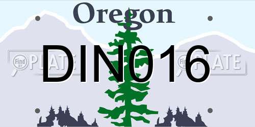 DIN016 Oregon License Plate