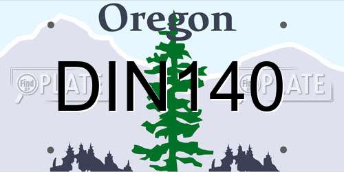 DIN140 Oregon License Plate