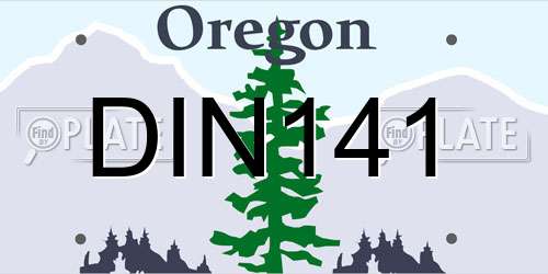 DIN141 Oregon License Plate