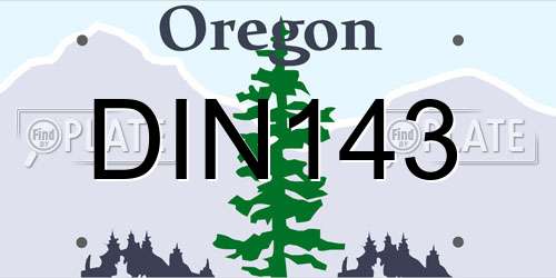 DIN143 Oregon License Plate