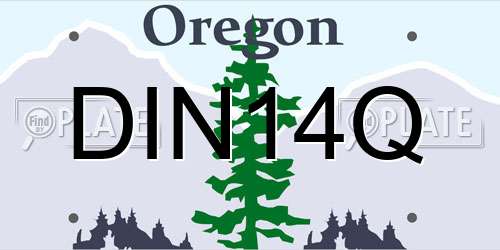 DIN14Q Oregon License Plate