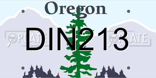 DIN213 Oregon License Plate