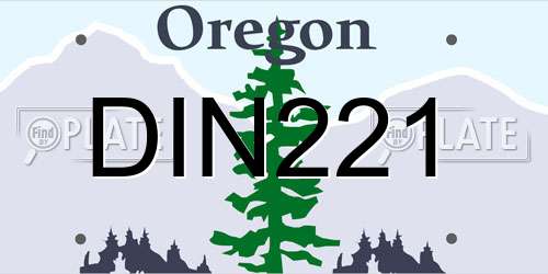 DIN221 Oregon License Plate