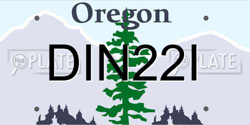 DIN22I Oregon License Plate