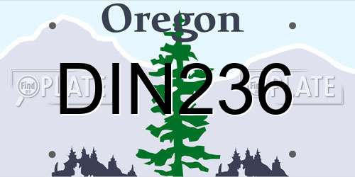 DIN236 Oregon License Plate