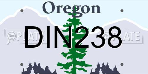 DIN238 Oregon License Plate