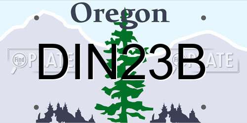 DIN23B Oregon License Plate