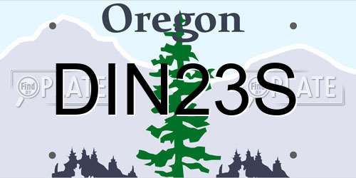 DIN23S Oregon License Plate