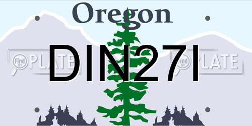 DIN27I Oregon License Plate