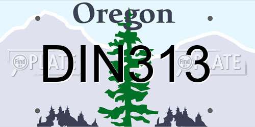 DIN313 Oregon License Plate