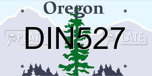 DIN527 Oregon License Plate