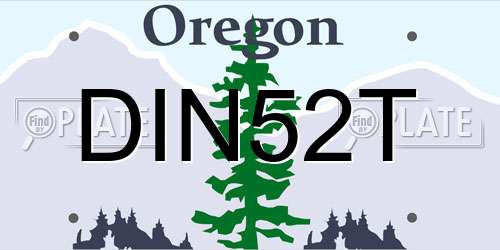 DIN52T Oregon License Plate