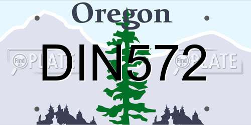 DIN572 Oregon License Plate