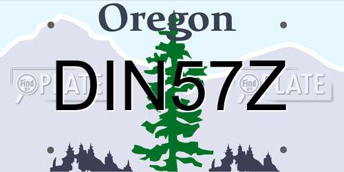 DIN57Z Oregon License Plate