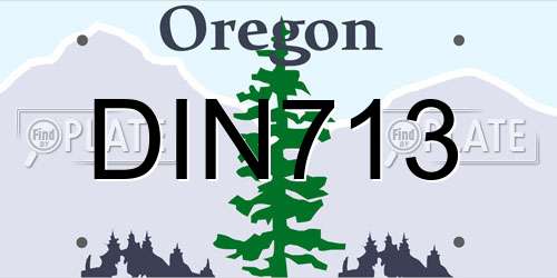 DIN713 Oregon License Plate