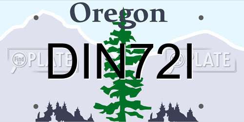 DIN72I Oregon License Plate