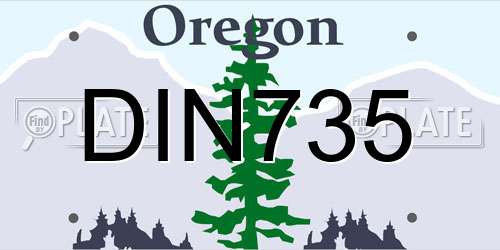 DIN735 Oregon License Plate