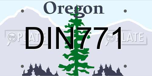 DIN771 Oregon License Plate