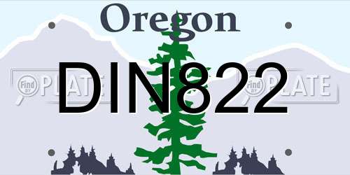 DIN822 Oregon License Plate