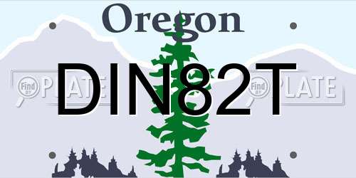 DIN82T Oregon License Plate
