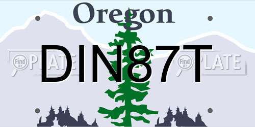DIN87T Oregon License Plate