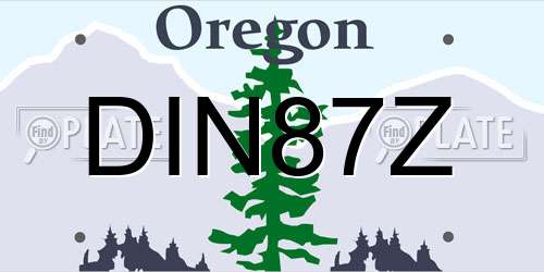 DIN87Z Oregon License Plate