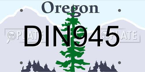 DIN945 Oregon License Plate