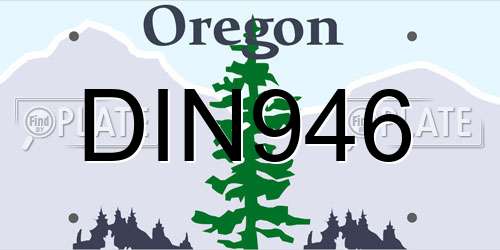 DIN946 Oregon License Plate