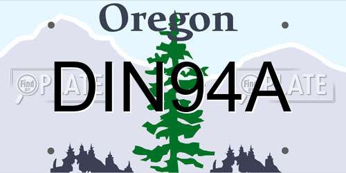 DIN94A Oregon License Plate