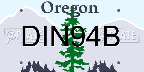 DIN94B Oregon License Plate