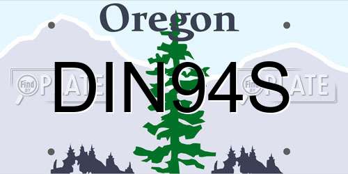 DIN94S Oregon License Plate