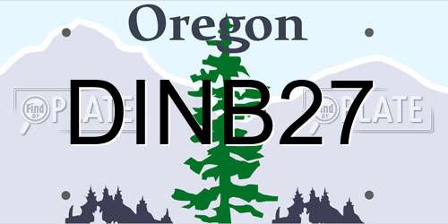 DINB27 Oregon License Plate