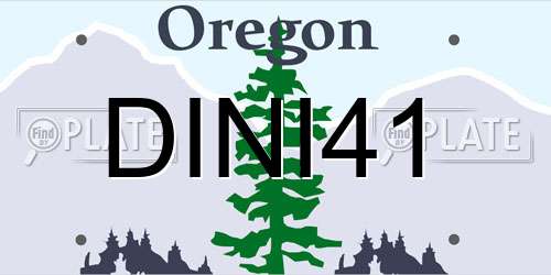 DINI41 Oregon License Plate