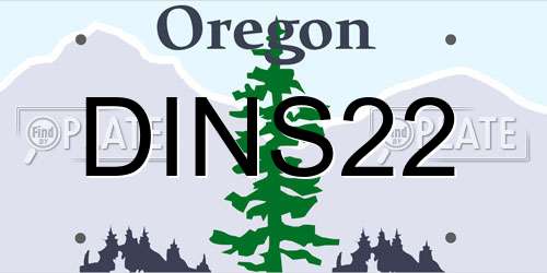 DINS22 Oregon License Plate