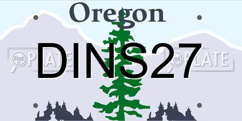 DINS27 Oregon License Plate