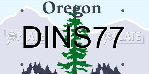 DINS77 Oregon License Plate