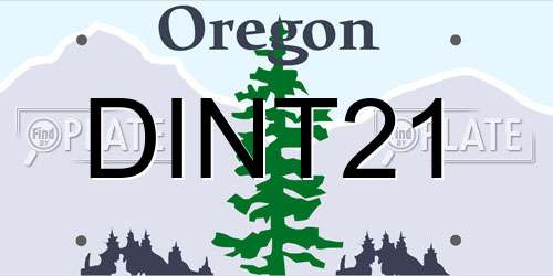 DINT21 Oregon License Plate