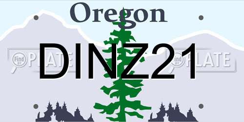 DINZ21 Oregon License Plate