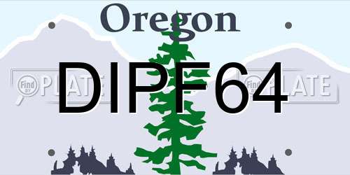 DIPF64 Oregon License Plate